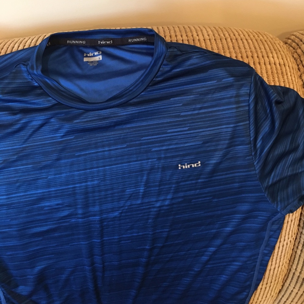 Men's Large Blue Heather HIND Athletic T-shirt